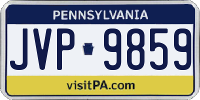 PA license plate JVP9859