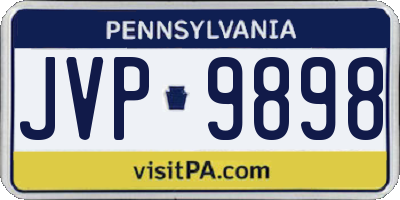 PA license plate JVP9898