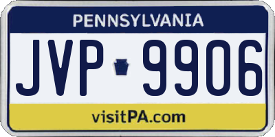 PA license plate JVP9906