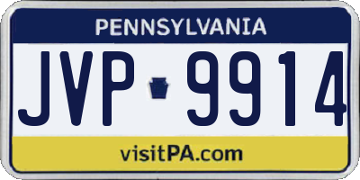 PA license plate JVP9914