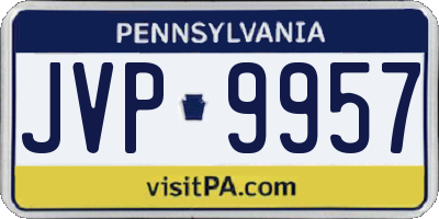 PA license plate JVP9957