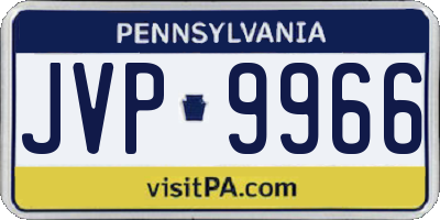 PA license plate JVP9966
