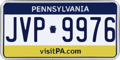 PA license plate JVP9976