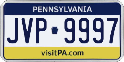 PA license plate JVP9997