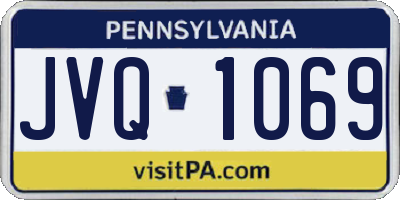 PA license plate JVQ1069