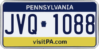 PA license plate JVQ1088
