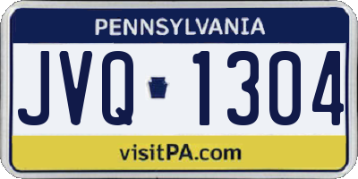 PA license plate JVQ1304