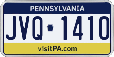 PA license plate JVQ1410