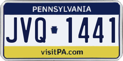 PA license plate JVQ1441