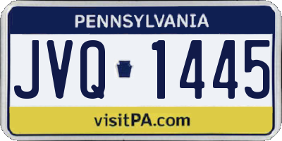 PA license plate JVQ1445