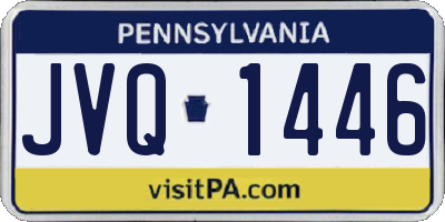 PA license plate JVQ1446