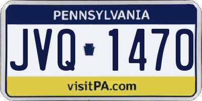 PA license plate JVQ1470