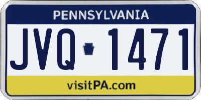 PA license plate JVQ1471