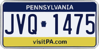 PA license plate JVQ1475