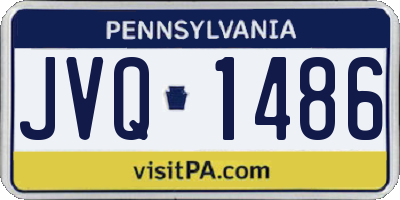 PA license plate JVQ1486