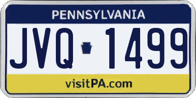 PA license plate JVQ1499