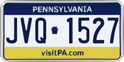 PA license plate JVQ1527