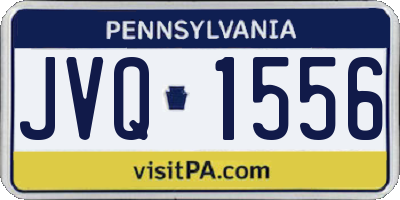 PA license plate JVQ1556