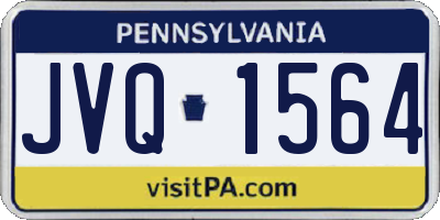 PA license plate JVQ1564