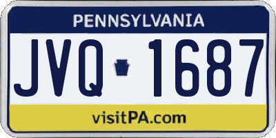 PA license plate JVQ1687