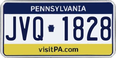 PA license plate JVQ1828