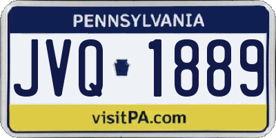 PA license plate JVQ1889