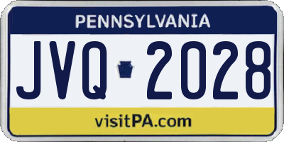 PA license plate JVQ2028
