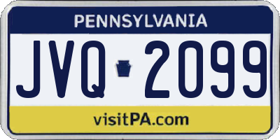 PA license plate JVQ2099