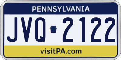 PA license plate JVQ2122