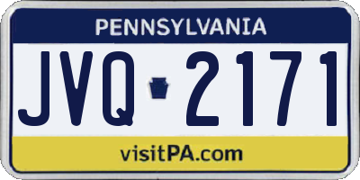 PA license plate JVQ2171