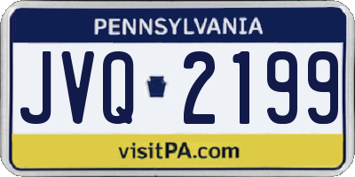 PA license plate JVQ2199