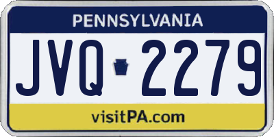 PA license plate JVQ2279