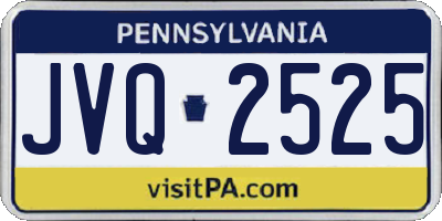 PA license plate JVQ2525
