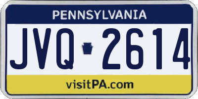 PA license plate JVQ2614