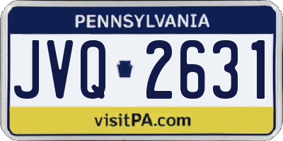 PA license plate JVQ2631