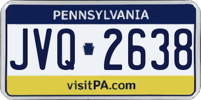 PA license plate JVQ2638