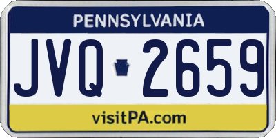 PA license plate JVQ2659