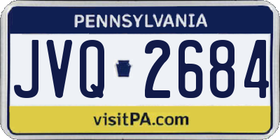 PA license plate JVQ2684