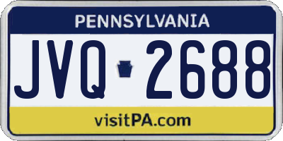 PA license plate JVQ2688