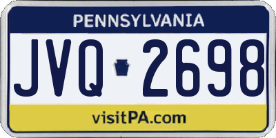 PA license plate JVQ2698