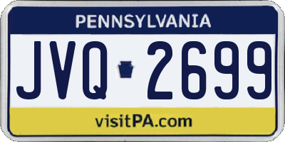 PA license plate JVQ2699