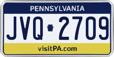 PA license plate JVQ2709