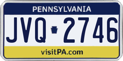 PA license plate JVQ2746