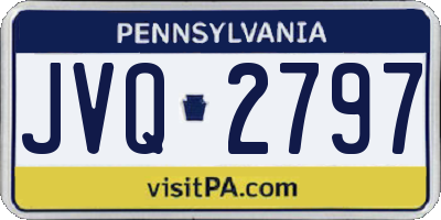 PA license plate JVQ2797
