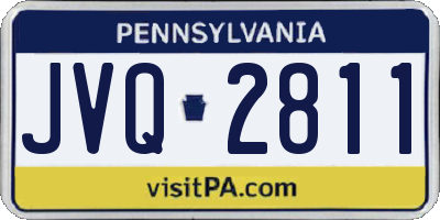 PA license plate JVQ2811