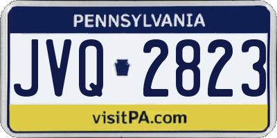 PA license plate JVQ2823