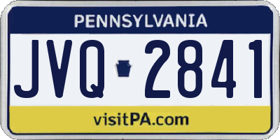 PA license plate JVQ2841