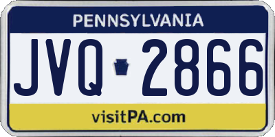 PA license plate JVQ2866