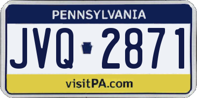 PA license plate JVQ2871