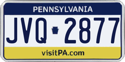 PA license plate JVQ2877